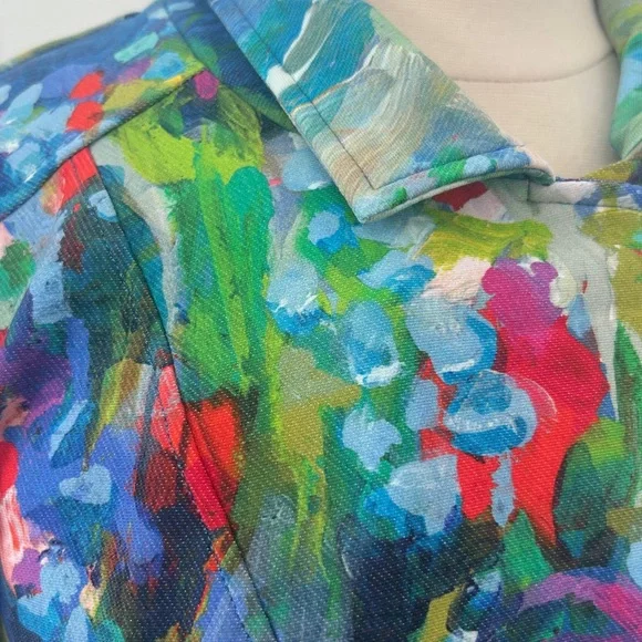 CLAIRE DESJARDINS size L Wearable Art Knit Moto Jacket - Picture 5 of 6